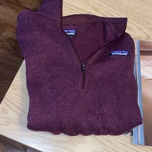Patagonia Women’s Zip-Up Sweater in Deep Burgundy